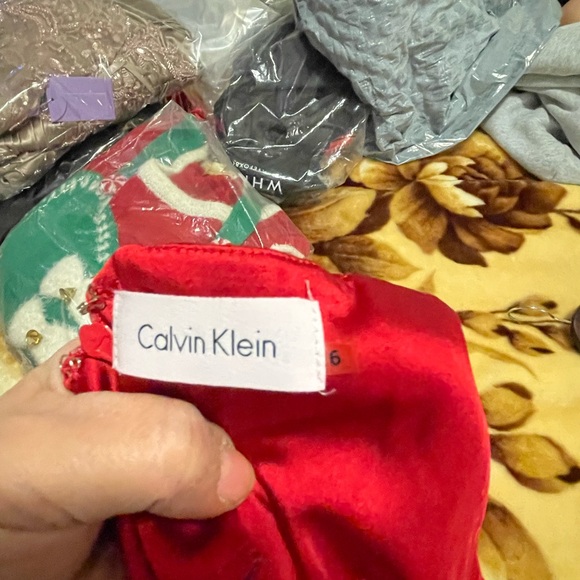 Calvin Klein Vibrant Red Midi Dress - Picture 7 of 9